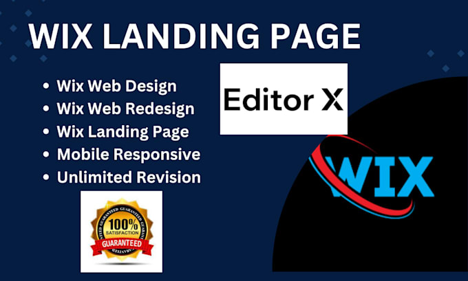 build a unique wix landing page and responsive website with wix studio