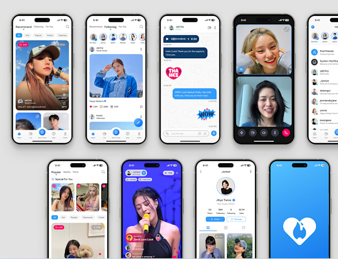 develop podcast app, live streaming app, video streaming app, social website