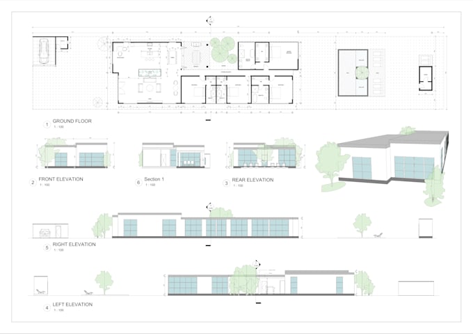 model your architectural concept or design in 2d 3d