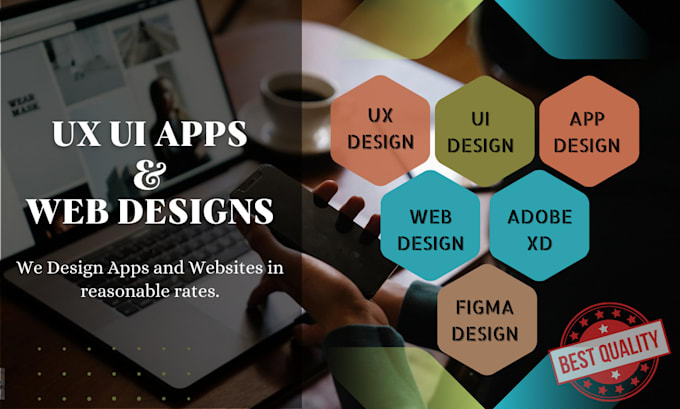 do web design, app ui design, ui ux, wireframe, brand identity, figma, adobe xd