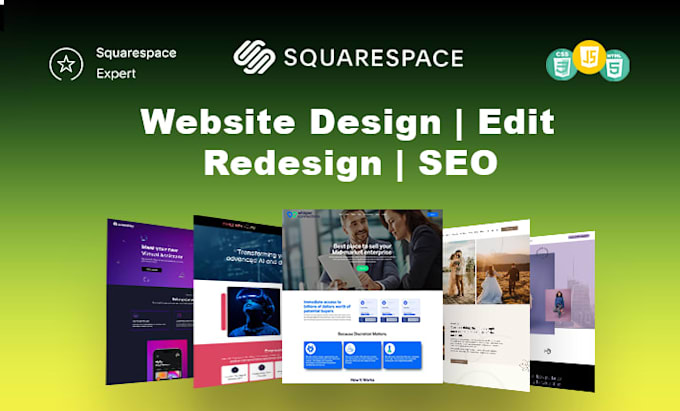 build, design or redesign your squarespace website