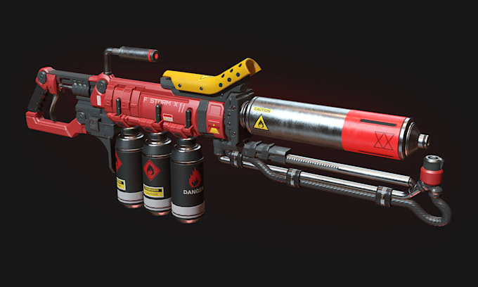 create qyality aaa 3d weapon for your game