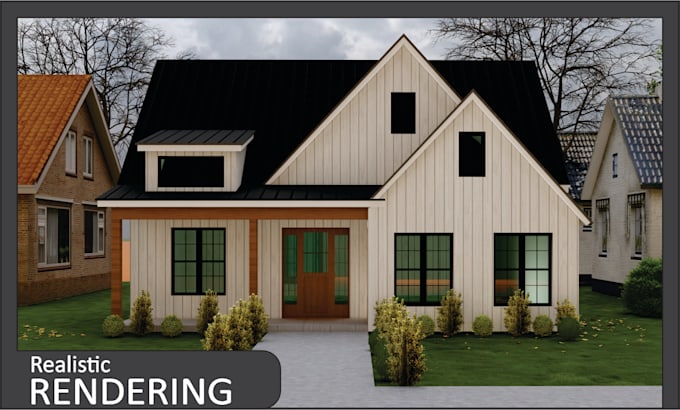 visualize your house rendering exterior design and realistic architecture
