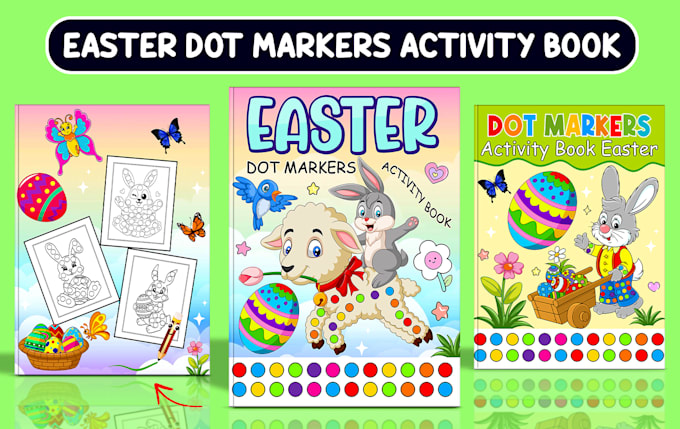 design easter dot markers activity book and interior for KDP