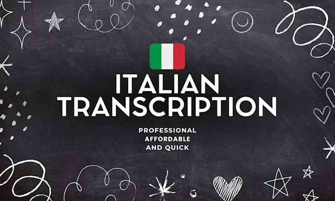 transcribe italian audios or videos