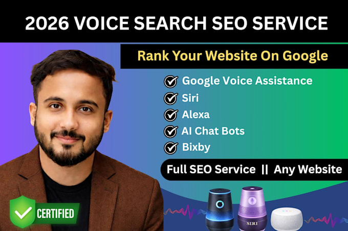 provide 2026 unbeatable voice search SEO optimization for google, alexa, siri