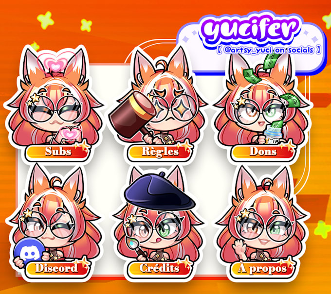 create illustrated twitch panels