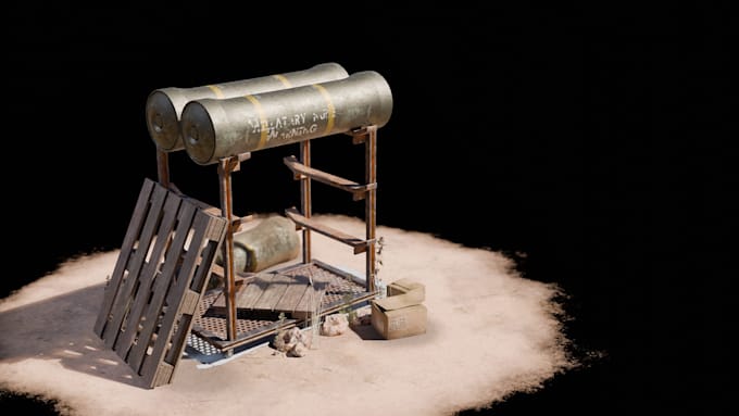 create high or low poly 3d game assets with pbr textures