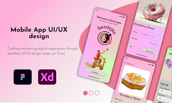 do ui ux design, mobile app design in figma