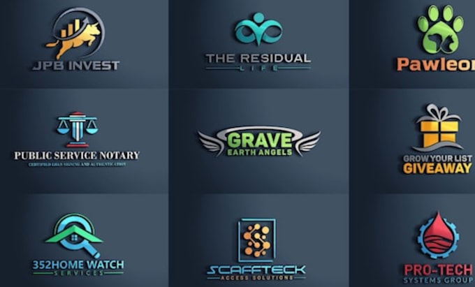 do professional 3d business logo design