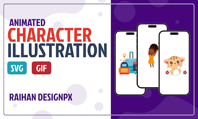 do rive character or illustration animations for web and app