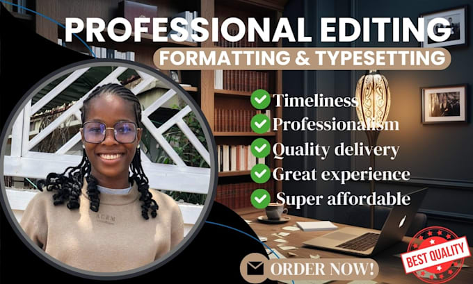proofread, edit, and format your fiction and non fiction book