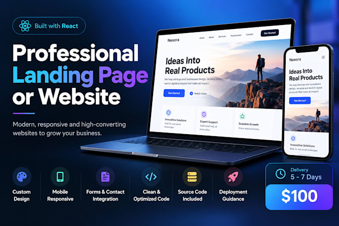 build a professional landing page or website