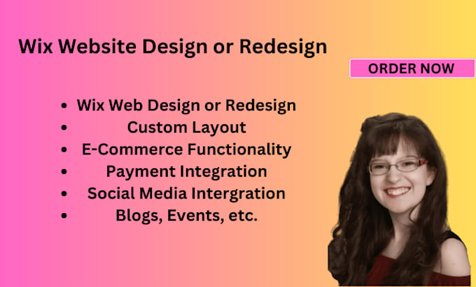 design or redesign wix website