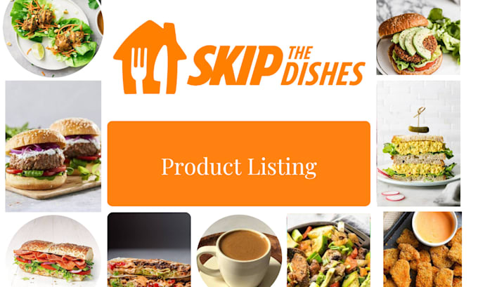 upload products on your skipthedishes store and menu