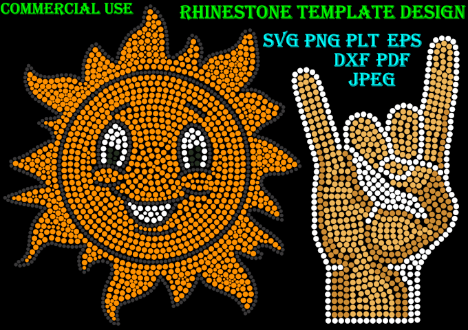 do rhinestone template design