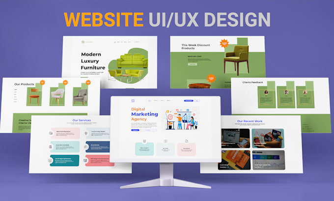 create figma website designs, website UI, and website mockups