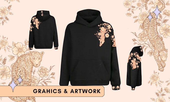 create custom graphic artwork for clothing, packaging, branding