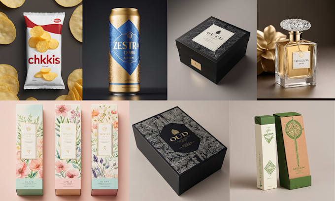 create quick unique packaging design for products using ai