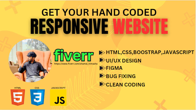 Create a custom website in html and css for you by Shamal_himasha | Fiverr
