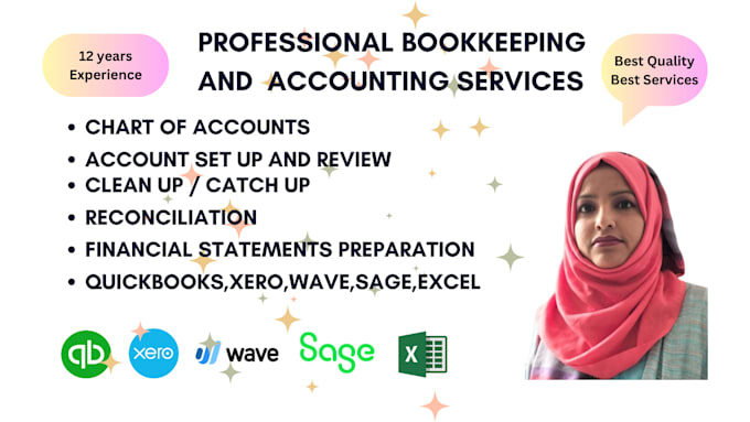 Do bookkeeping and accounting using quickbooks online xero and wave by ...