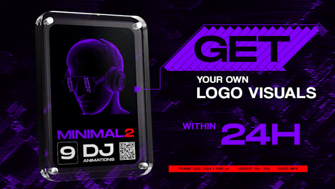create glitch logo visuals for dj gigs