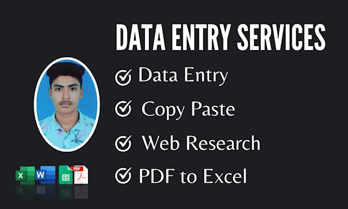 Do data entry, copy paste, web research, pdf to excel by Riponmia1020 ...