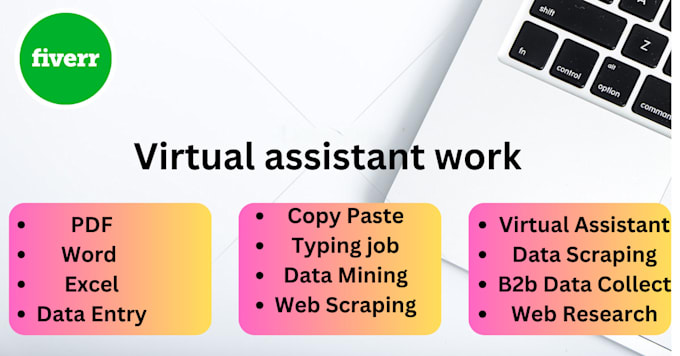 do data entry, copy paste, excel, pdf work profesionally