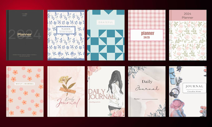 dsign journal cover, notebook, planner and kindle book cover
