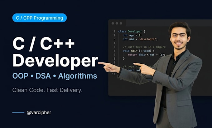 develop c cpp software solutions, fix bugs and implement oop dsa patterns