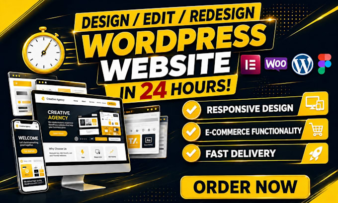 develop, clone, design, redesign or customize wordpress website with elementor