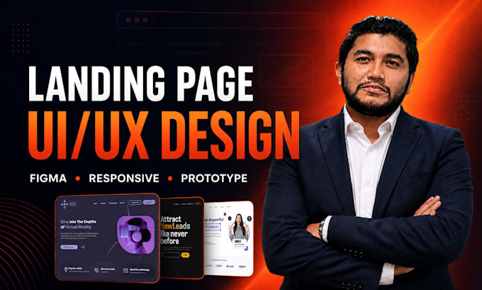 design a modern responsive landing page UI UX in figma
