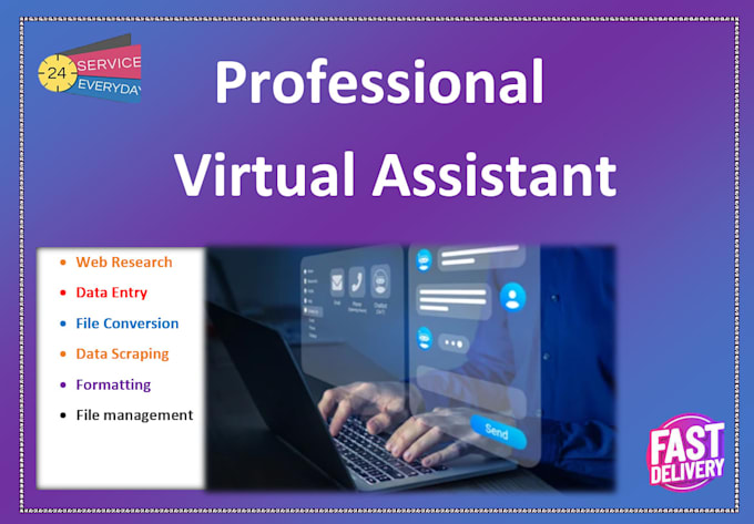 be a creative personal virtual assistant for data entry
