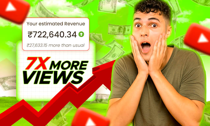 make view booster clickbait youtube thumbnail design