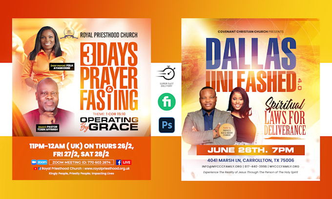 design a professional church flyer or event flyer