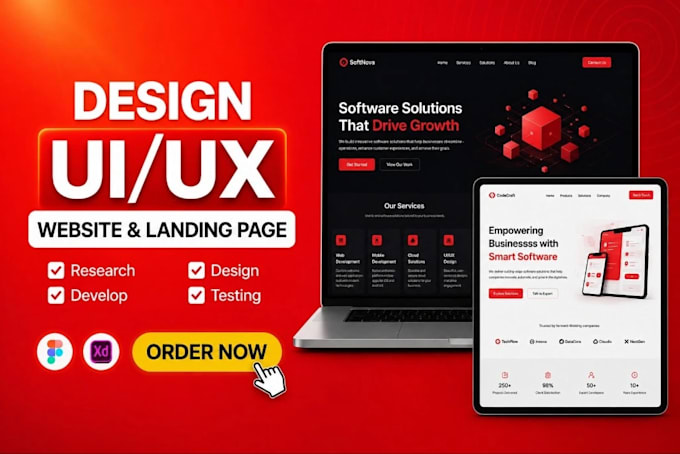 Design modern software company website ui and landing page by ...