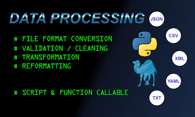 create data processing script code in perl or python