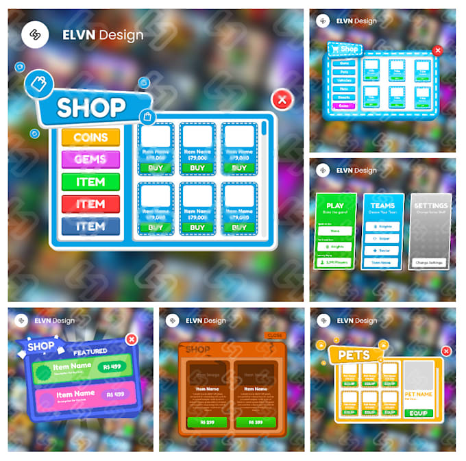 Design stunning ui for your roblox game by Designertanz | Fiverr