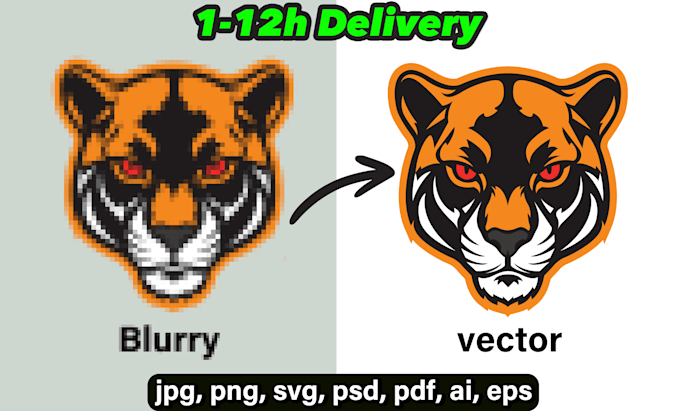 manually vector trace logo, recreate image, edit, fix, redraw, and revamp design