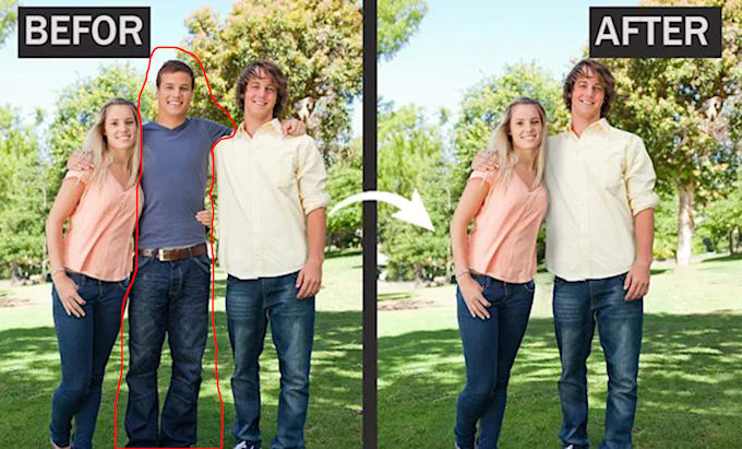 do add or remove person or object remove and edit photo
