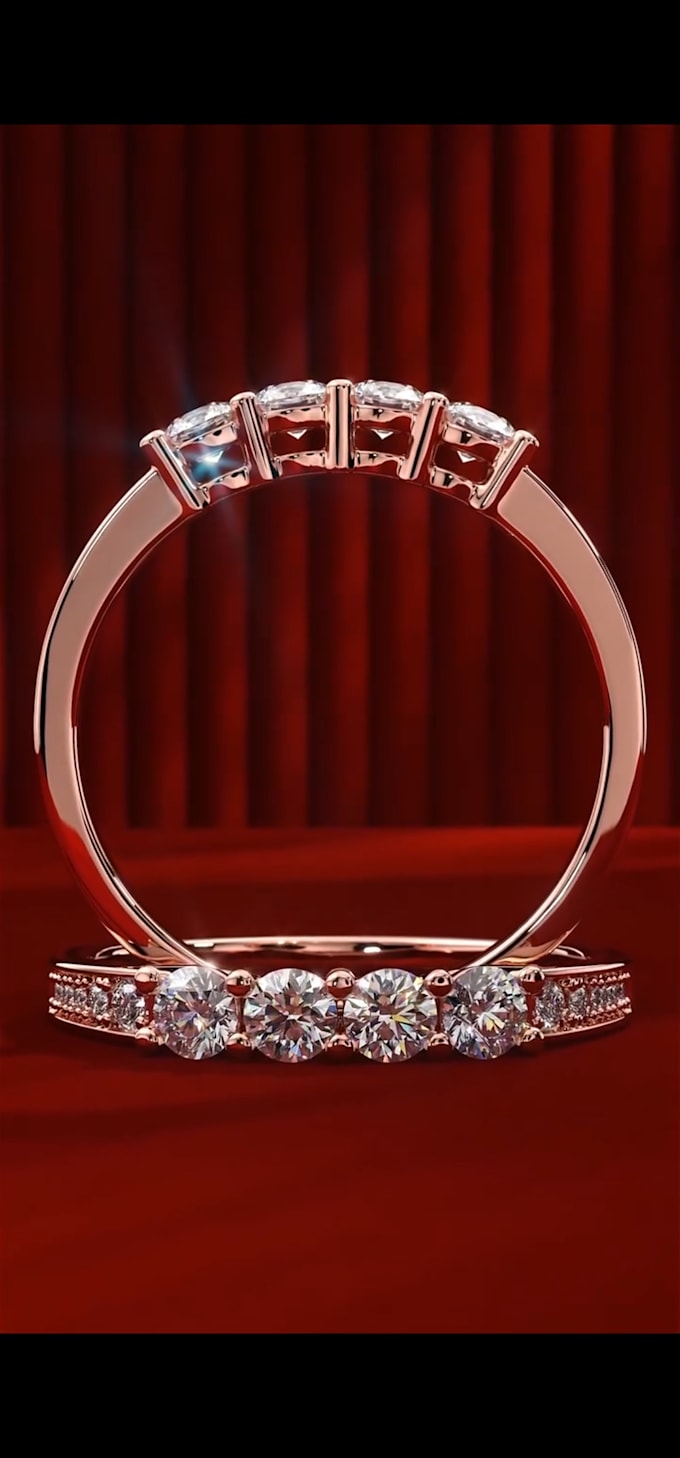 do 3d jewelry product animation, photorealistic commercial video