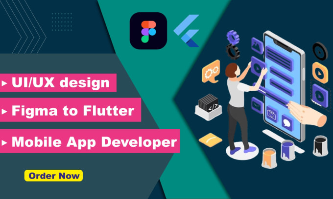 Do figma to flutter mobile app design for ios and android app using ...