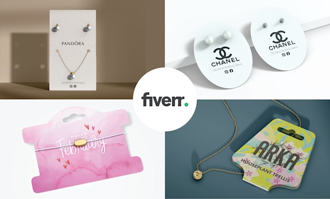 design personalized earring and necklace card