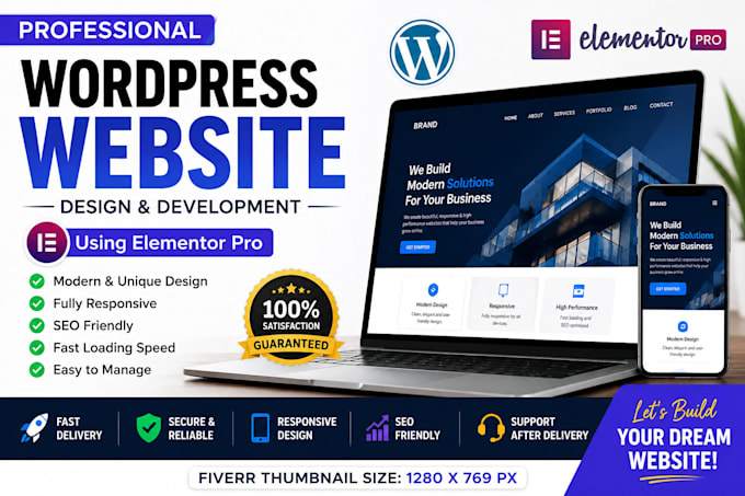 design a responsive wordpress website using elementor pro