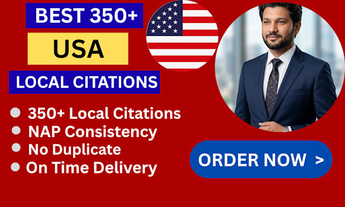 do 350 high da USA local citations for local SEO ranking