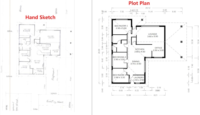 redraw floor plan for real estate agent in 12 hours