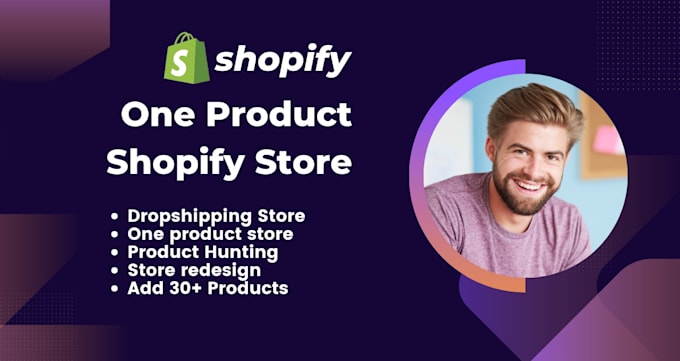 create a one product shopify dropshipping store and shopify website