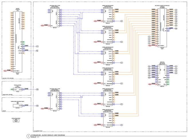 Do one line diagram for audio visual systems by Kenny_av_cad | Fiverr