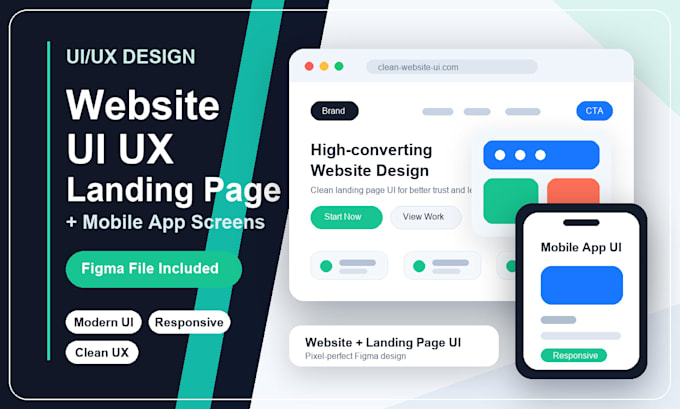 do figma website UI UX and landing page design