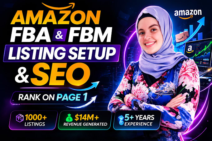 set up SEO amazon fba fbm product listings for pl, amazon listing creation